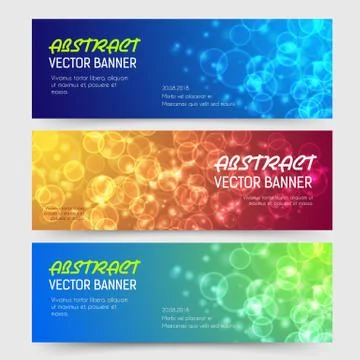 Bokeh banner background vector illustration design Stock Illustration