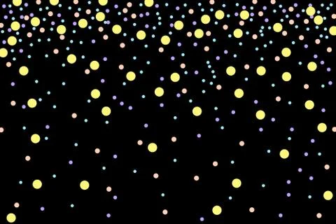 Bokeh on black background Stock Illustration