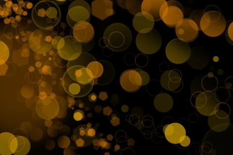 Bokeh on black background Stock Illustration