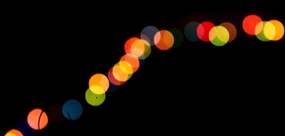 Bokeh on black background Stock Photos
