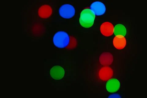 Bokeh on black background Stock Photos