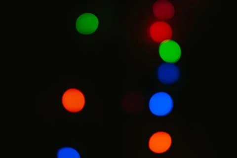 Bokeh on black background Stock Photos