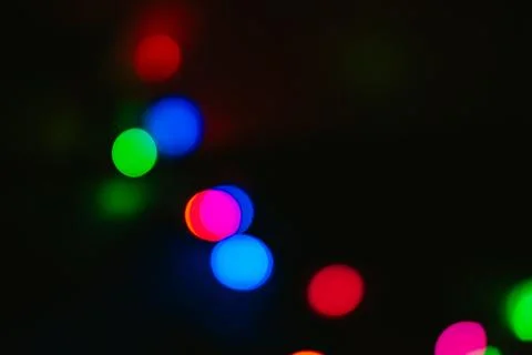 Bokeh on black background Stock Photos