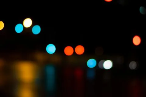 Bokeh on black background Stock Photos