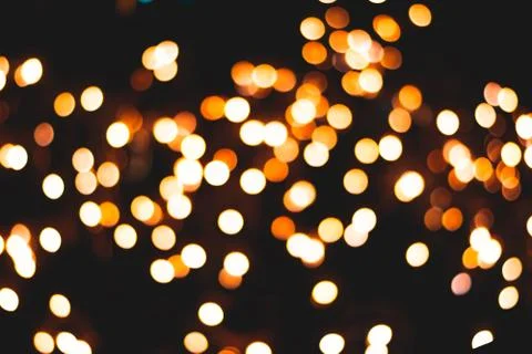 Bokeh on black background Stock Photos