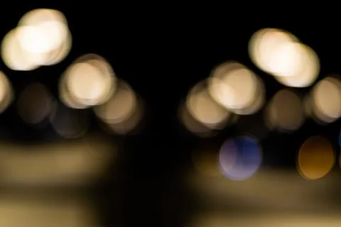 Bokeh on black background Stock Photos