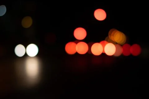 Bokeh on black background Stock Photos