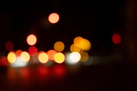 Bokeh on black background Stock Photos