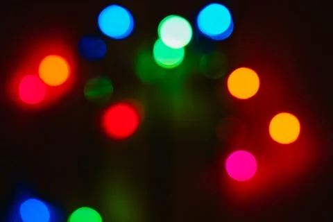 Bokeh on black background Stock Photos