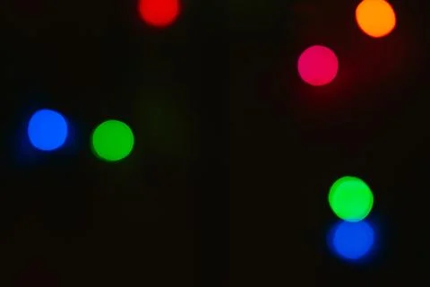 Bokeh on black background Stock Photos