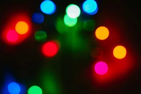 Bokeh on black background Stock Photos