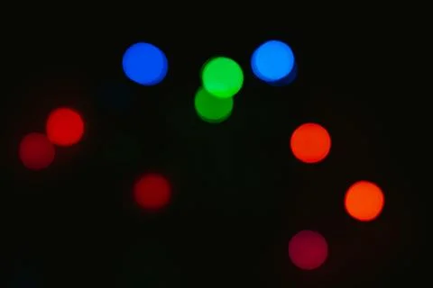 Bokeh on black background Stock Photos