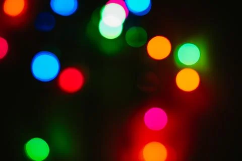 Bokeh on black background Stock Photos