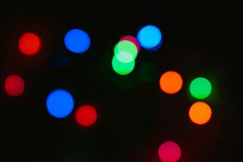 Bokeh on black background Stock Photos