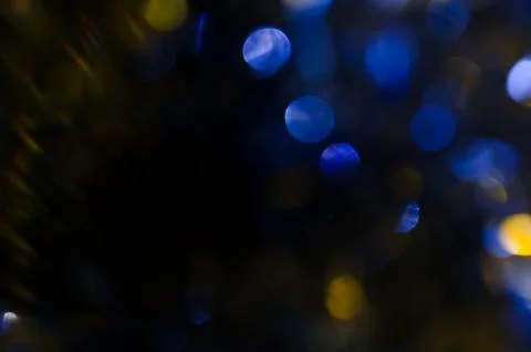 Bokeh on a black background. Foto stock