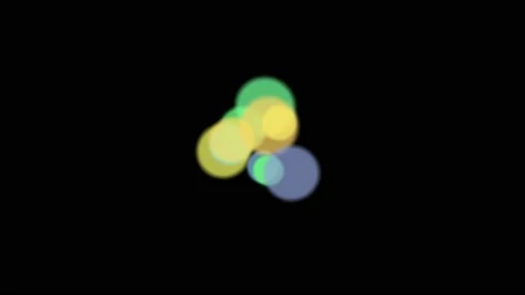 Bokeh on black background selective focus. black background for blend mode Stock Footage 220677081