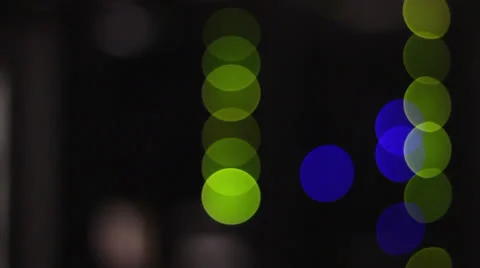 Bokeh - Blinking Data Center Lights Video stock 24633132