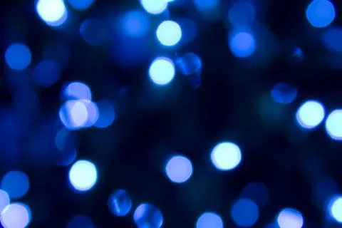 Bokeh blue lights abstract background Stock Photos