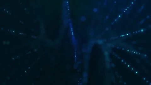 Bokeh blue lights strings rotating Stock-Footage 259684661