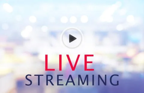 Bokeh blur background LIVE STREAMING concept Stock Photos