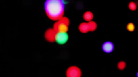 Bokeh blur on a black background colored diode rays on a black background 库存影片 153049172