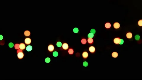 Bokeh blurred festive blinking holiday lights Stock Footage 201631371