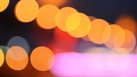 Bokeh blurred focus abstract and view cityscape Video stock 76506314