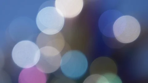 Bokeh - Blurry Lights Dancing In Slow Motion Stockbeeldmateriaal 95087198