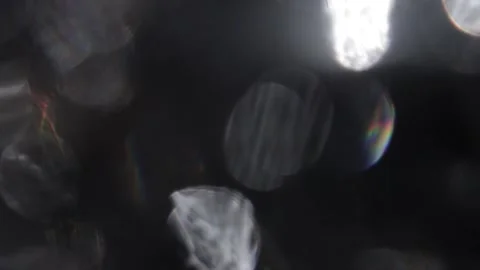 Bokeh of bright lights in the darkness on the left Видео 318775068