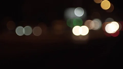 Bokeh of car lights at night. Stock Footage 80723672
