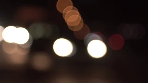 Bokeh of car lights at night. Stock Footage 80723694