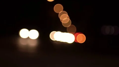 Bokeh of car lights at night. Stock Footage 80959352