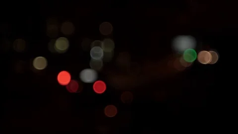 Bokeh of car lights at night. Stock Footage 80959357