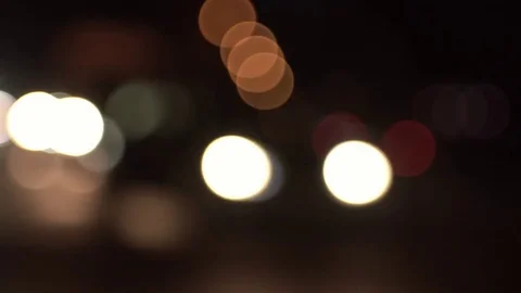 Bokeh of car lights at night. Stock Footage 80959374