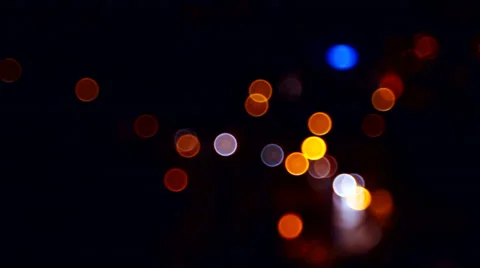 Bokeh Car Traffic Lights Stock Footage 34547965
