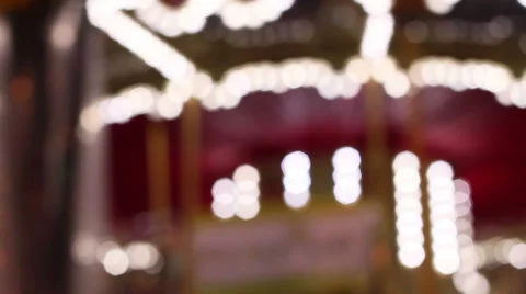 The bokeh carousel Stock Footage 32058364