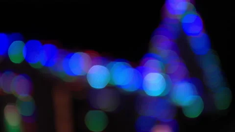 Bokeh Christmas lights Rack Focus Stock Footage 202616355