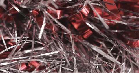 Bokeh Christmas tinsel Video stock 101064133