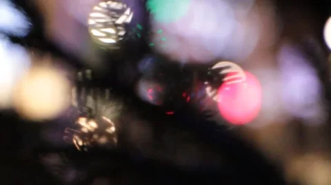 Bokeh in the christmas tree Stock Footage 47551683