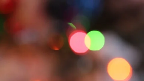 Bokeh Christmas tree lights Stock Footage 99558754