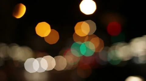 Bokeh CityLights Background 库存影片 37606842