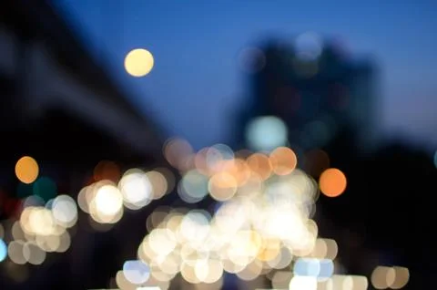 Bokeh cityscape background Stock Photos