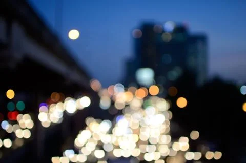 Bokeh cityscape background Stock Photos