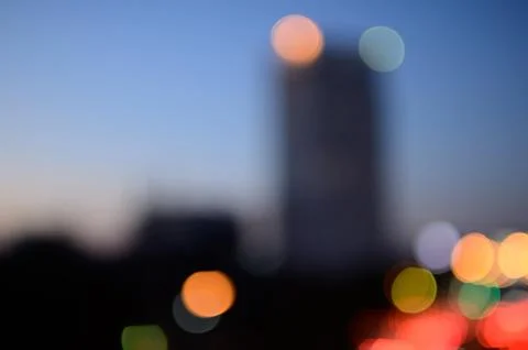 Bokeh cityscape background Stock Photos