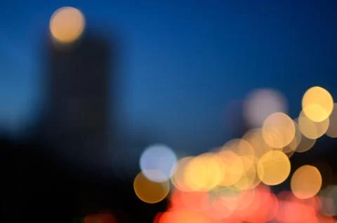 Bokeh cityscape background Stock Photos