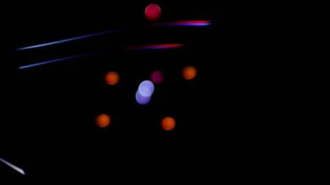 Bokeh, colored circles on a black background, abstract background, graphics Stock Illustration