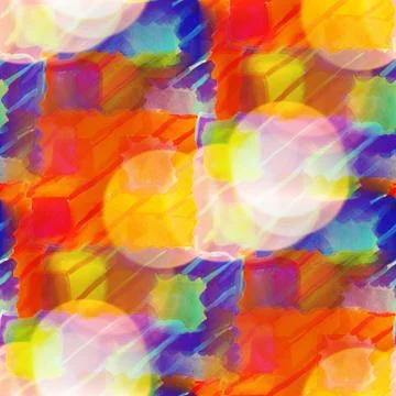 Bokeh colorful pattern blue, red water texture paint abstract se Stock Illustration
