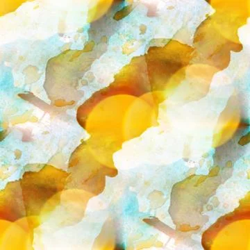 Bokeh colorful pattern water texture paint blue, yellow abstract Stock Illustration
