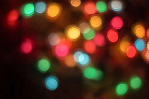Bokeh on dark background . Stock Photos