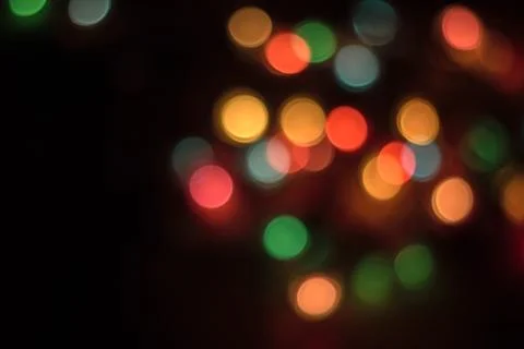 Bokeh on dark background . Stock Photos